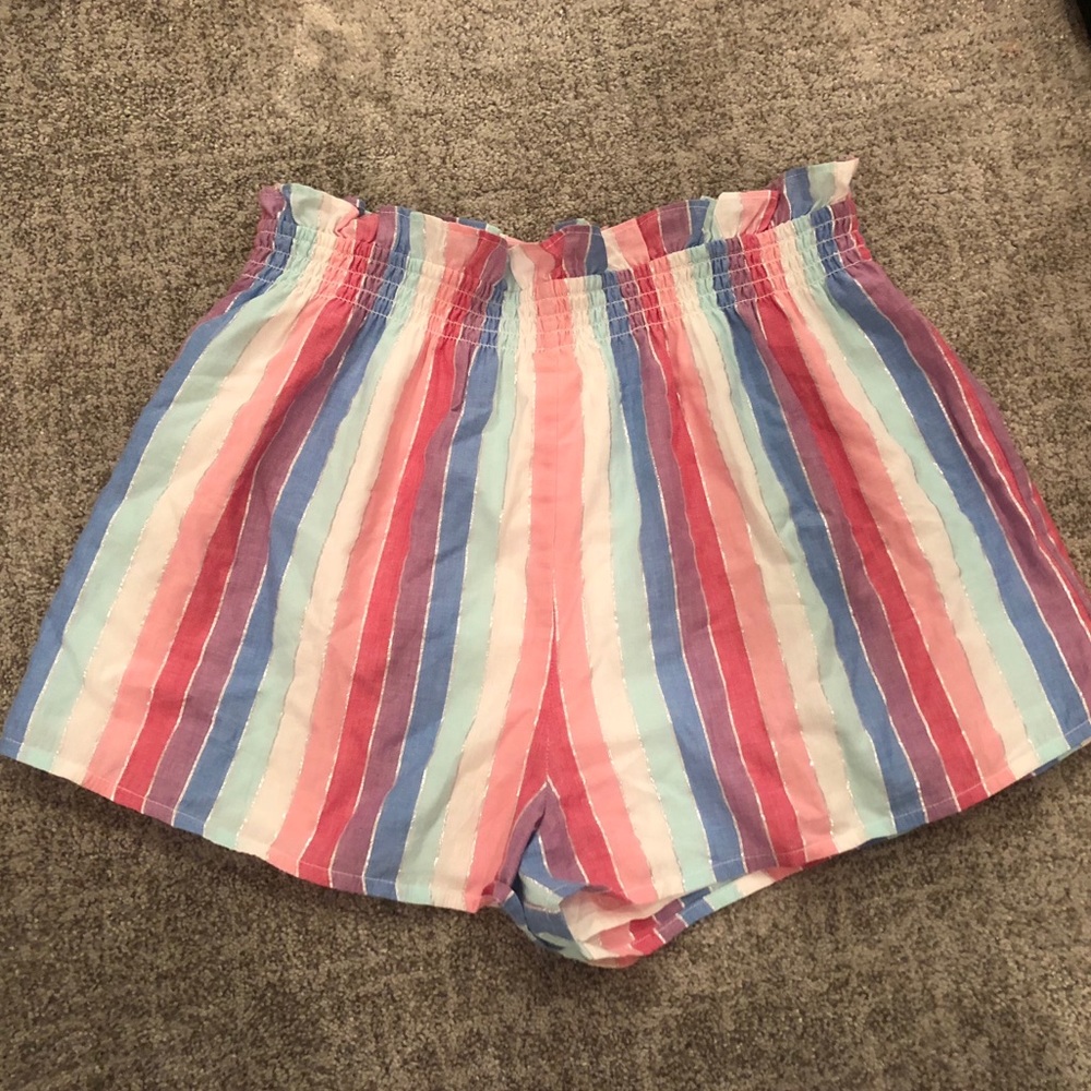 Privacy Please Pastel Rainbow Short Size L NWT